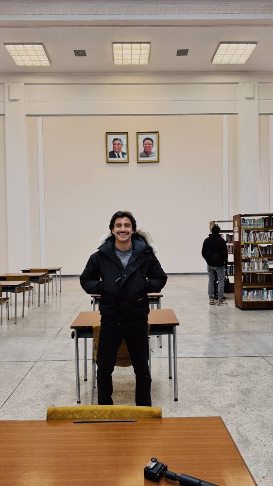Inside the Grand People’s Study House, under the portraits. The part of the country I was allowed to see.